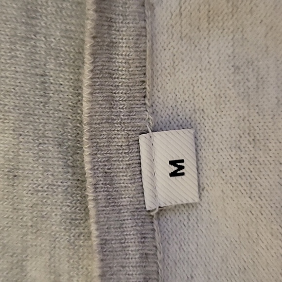 3/$30 Heather Gray Floral Garden Assymetric Fairycore Collar Sweater - Picture 7 of 9